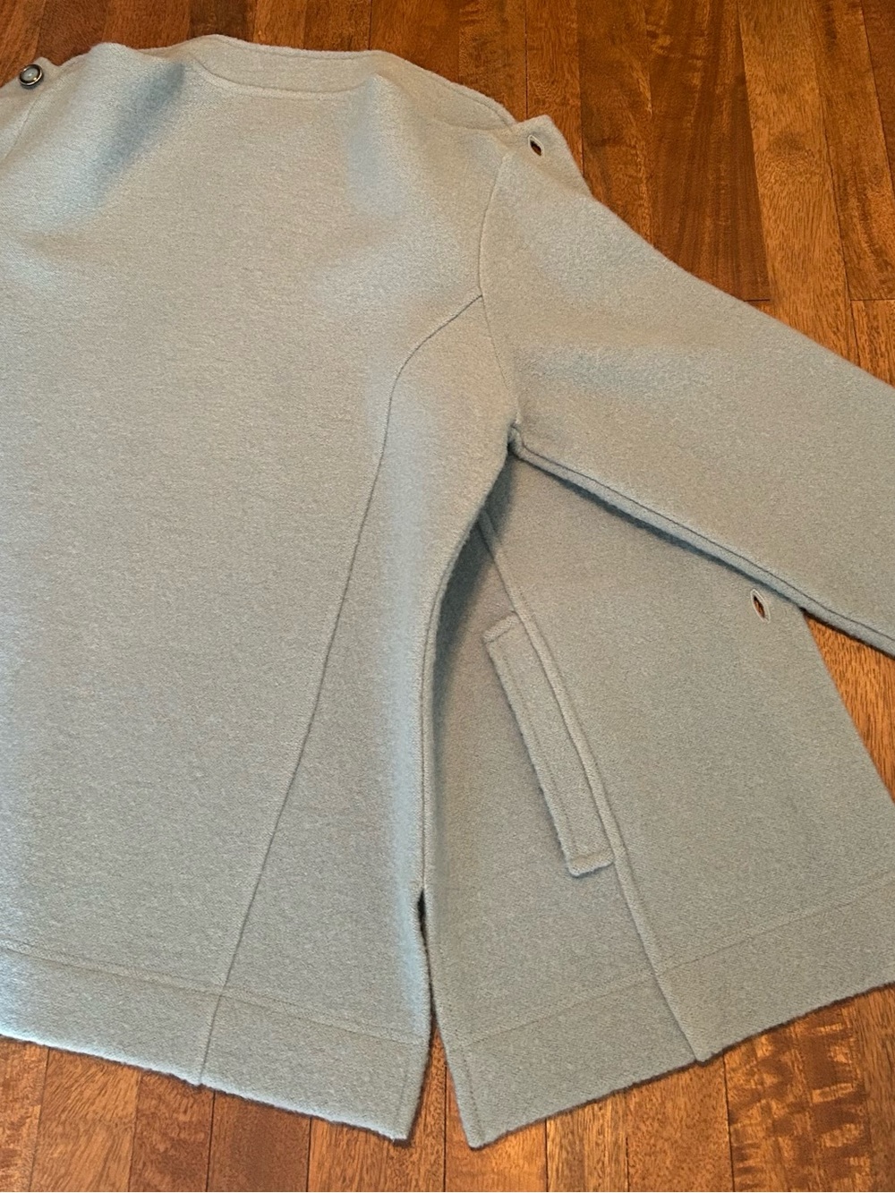 Norm Thompson Baby Blue Wool Coat - Picture 11 of 15